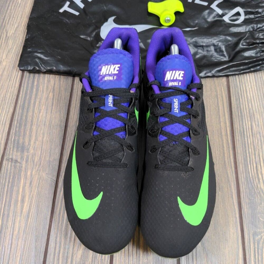 Nike Zoom Rival S Men Track Sprint Racing‎ Shoes Black Spikes Sz 11 806554-035